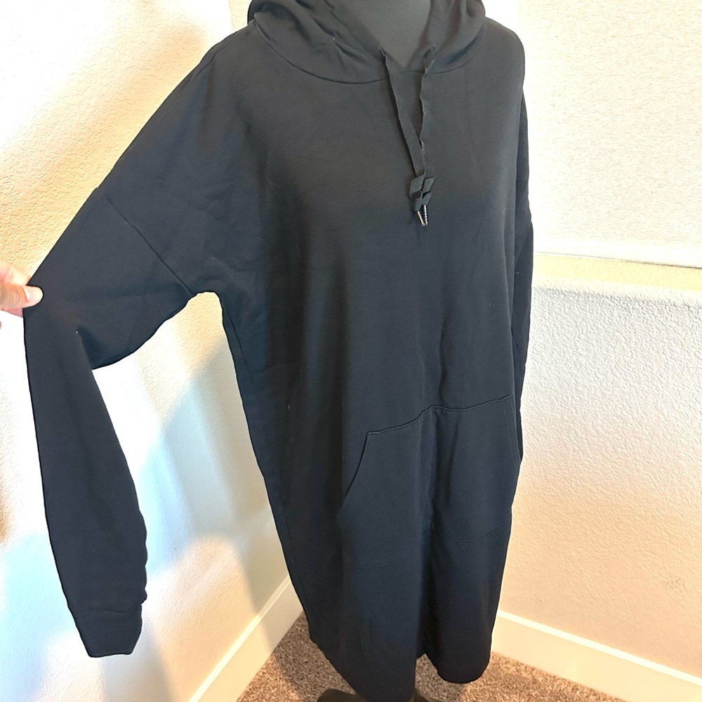 Beyond the Bump Black Hoodie Dress